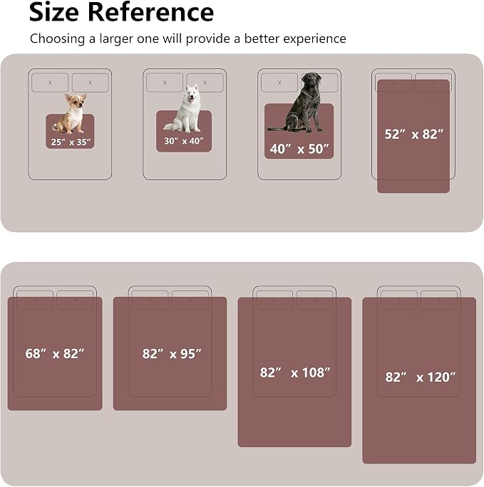 Waterproof Blanket - Reversible Dog Throw as Furniture Protector | Soft Velvet & Flannel, TPU Leak-Proof Liner, Machine Washable, Fits Couch and Bed, 52" x 82", Burgundy/Cream