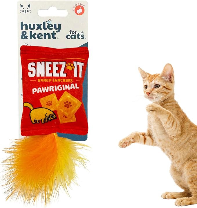 Huxley & Kent Plush Crinkle Catnip Cat Toy, Sneeze-It