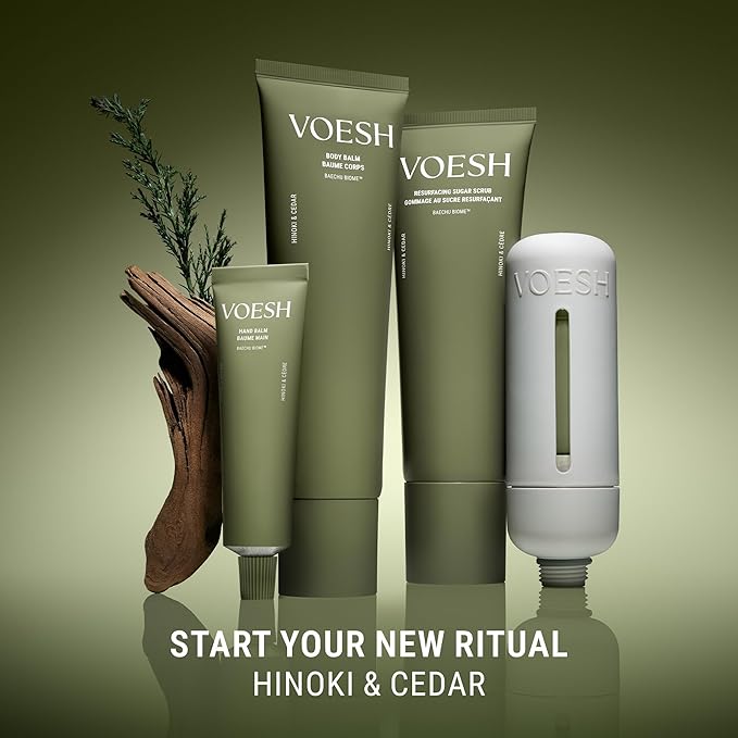 VOESH Resurfacing Sugar Scrub - Hinoki & Cedar, Sugar Body Scrub, K-Beauty Korean Skincare for the Body