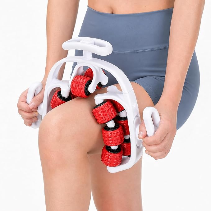 ONUEMP Leg Massager Lymphatic Drainage Cellulite Massage Tool Fascia Roller | Detachable & Double-Row Muscle Roller for Leg, Calf, Arm, Neck - Anti Celulitis, Body Sculpting, Deep Tissue, Daily Self-Care