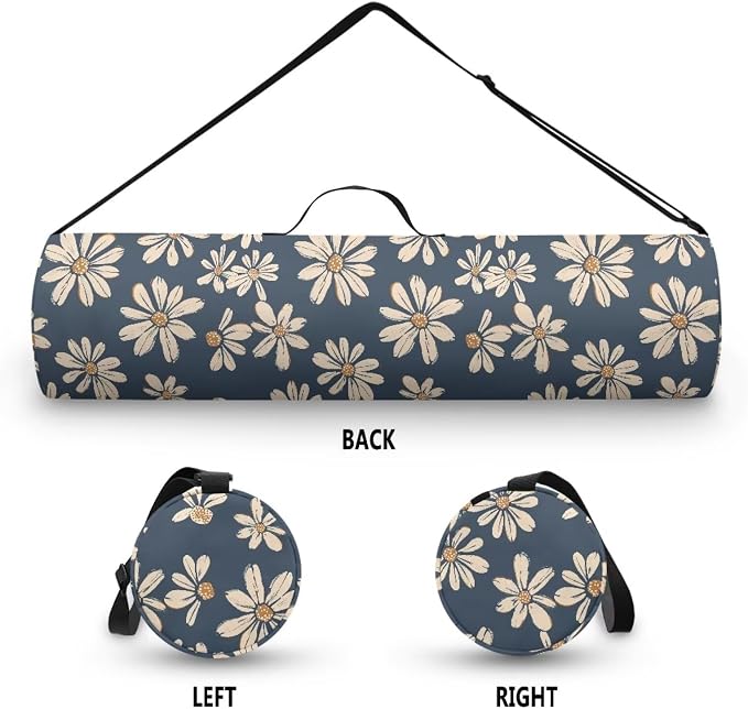 Yoga Mat Bag with Adjustable Shoulder Strap and Handle Zipper, 30in Wide x 6.3in Diameter for Yoga Mat Storage