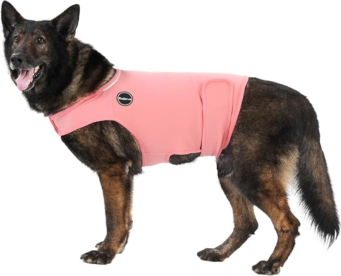 Dog Anxiety Jacket, Skin-Friendly Dog Calming Shirt - Dog Coat for Thunder, Fireworks, Vet Visits and Separation - Keep Pet Calm Without Medicine & Training, Anti Anxiety, Pink, Small