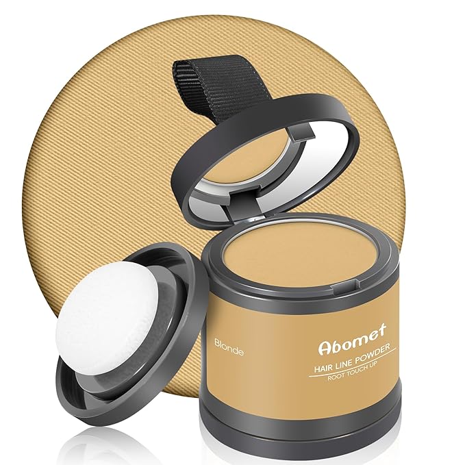 Hairline Powder Instantly Conceals Hair Loss, Root Touch Up Hair Color Powder, Hair Toppers for Women Men, Hair Fibers for Thinning Hair, Root Cover Up lasting 24 hours (Blonde, 0.35)