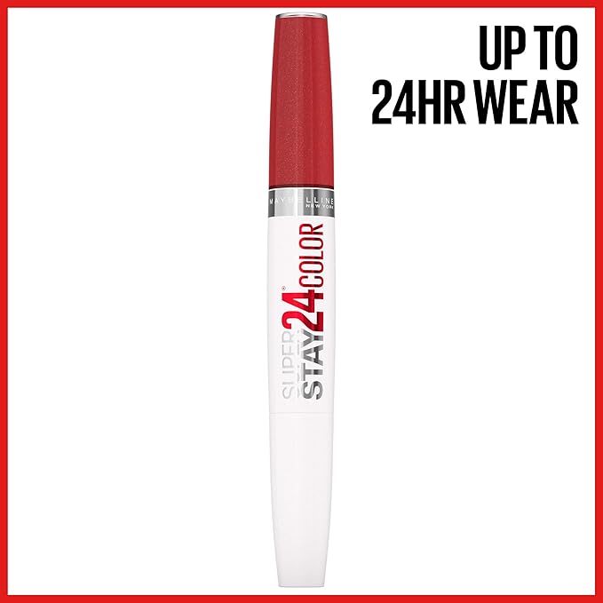 MAYBELLINE Super Stay 24 2-step Long Lasting Liquid Lipstick and Lip Balm, 925 Brooklyn Sunset, 1 count