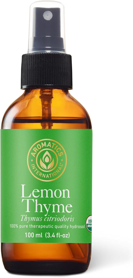 Aromatics International Lemon Thyme Hydrosol 100ml | Citrus-Herbal Natural Aromatic Mist for Skin, Home & Daily Use