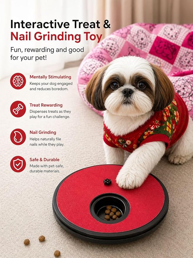 Dog Scratch Board with Treat Box – Calm & Stress-Free Nail Care, Hidden Reward System, Non-Slip Design, Quiet Alternative to Grinders
