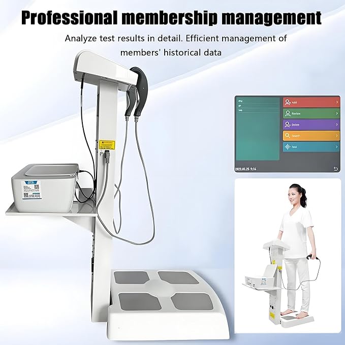 Professional Body Composition Analyzer,Body Fat Scale, Body Composition Analyzer, Body Fat Detection Equipment, Professional-Grade Analyzer, Muscle Detection and Analysis White