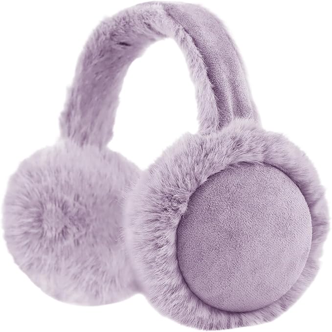 Zsedrut Winter Women Earmuff Foldable Ear Warmer Fluffy Ear Cover Warm Outdoor