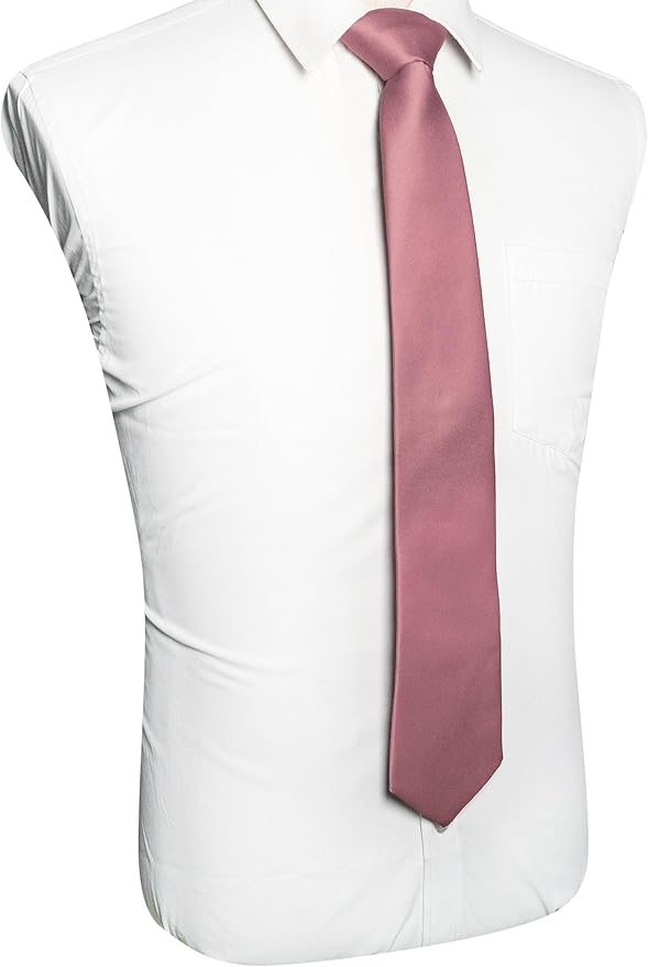 JEMYGINS Solid Color Tie Mens Necktie for Business and Wedding