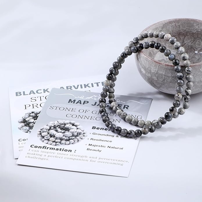 NCB 2.3-Piece 4mm Natural Crystal Gemstone Stretch Bracelets – Handmade Reiki Energy Healing Jewelry for Meditation,Yoga, Unisex