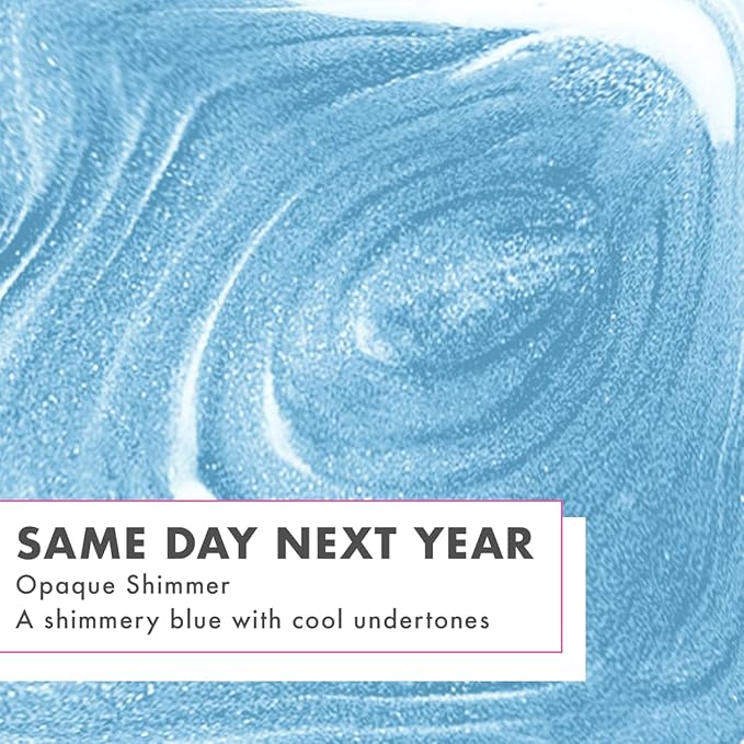 Olive & June Long Lasting Nail Polish | Spring Pastel Nails | Plump Gel-Like Finish No Lamp Needed | Lasts up to 10 days | 15-Free Vegan & Cruelty-Free Chip-Resistant |Same Day Next Year Shimmery Blue