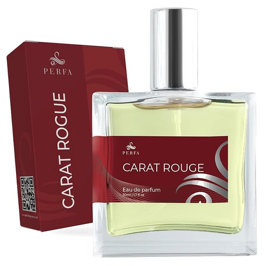 Perfa Women's Inspired Eau De Parfum | B.accarat Floral Amber Scent With Jasmine, Saffron | Clean Musk Dry Down | Long-Lasting | Gift-Ready Ladies Fragrance | Fine Mist Atomiser Spray | Carat Rouge