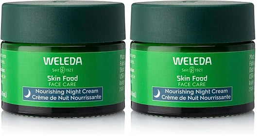 Weleda Skin Food Face Care Nourishing Night Cream,1.3 Fluid Ounce,Plant Rich Moisturizer with Sacha Inchi Oil,Cica and Squalane,(Pack of 2)