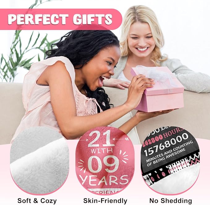 30th Birthday Gifts for Women, Happy 30th Birthday Blanket 60" x 80" | 30 Year Old Birthday Gifts for Women, Daughter, Friend, 1996 30th Birthday Decorations for Her