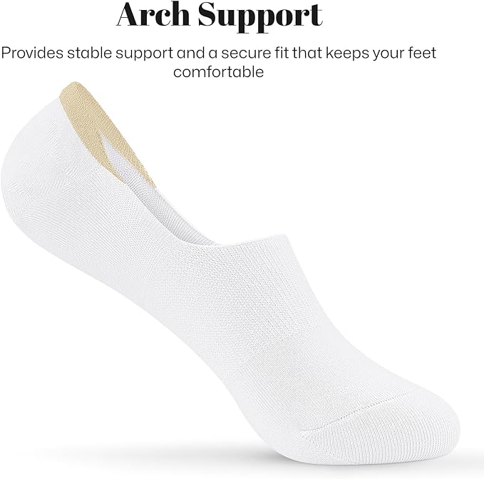 wernies No Show Socks Women Low Socks Non Slip Flat Boat Line 4/8 Pairs