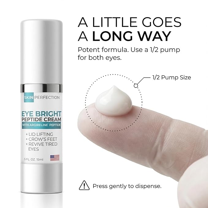 Skin Perfection Eye Bright Anti-aging Eye Cream 25% Argireline 15% Matrixyl 8% Pepha Tight Hyaluronic Acid Crow's Feet Lift Lids Under-eye Dark Circles Puffiness Antioxidants 0.5 Oz