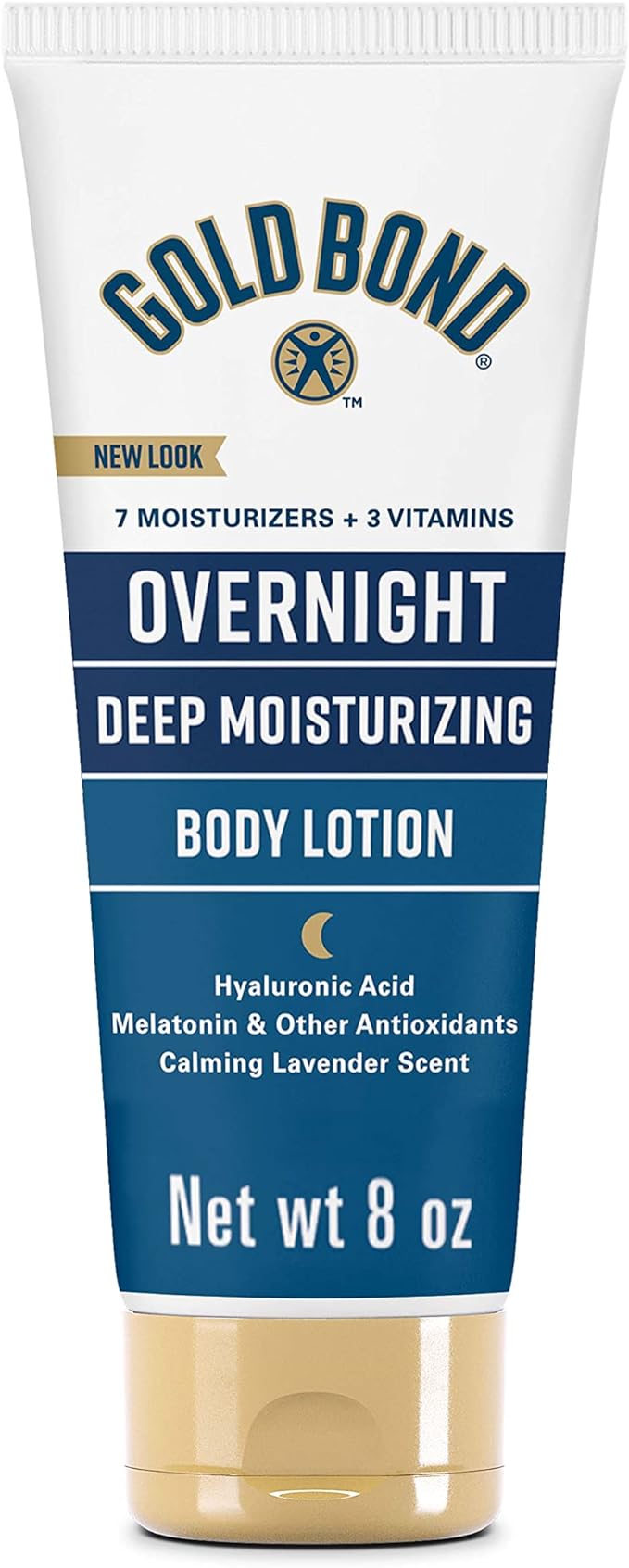 Gold Bond Overnight Deep Moisturizing Lotion, 8 oz., Skin Therapy Lotion With Calming Scent
