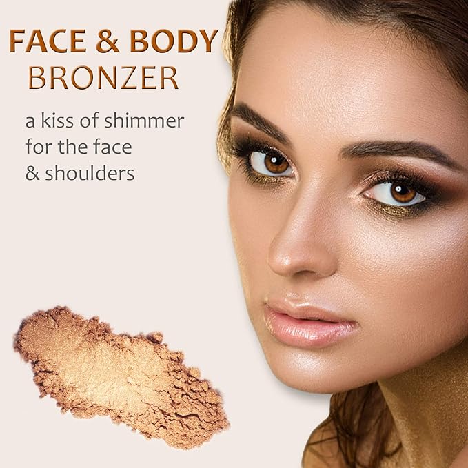 Demure Mineral Make Up Bronzer Powder, Loose Powder Makeup, Highlighter Makeup, Contouring Makeup, Professional Makeup, Cruelty Free Makeup, Face & Body Bronzer By Demure - 7g