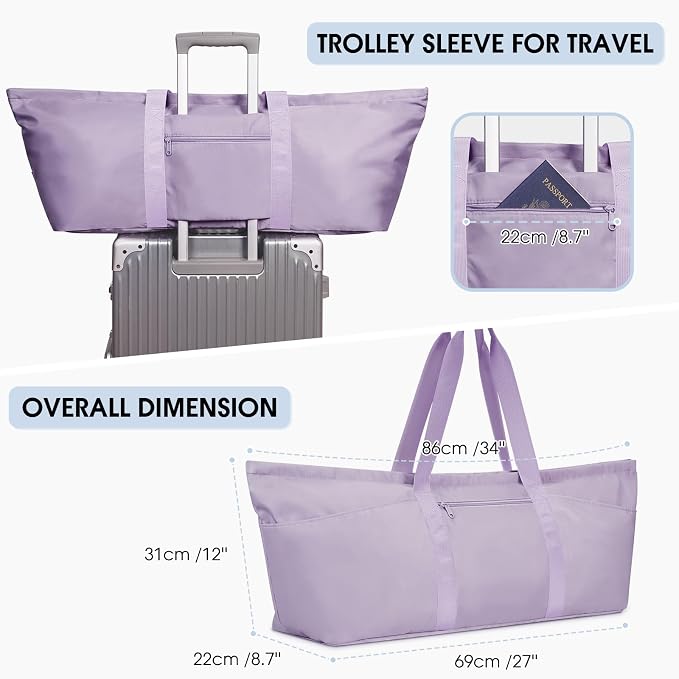 sportsnew Large Yoga Mat Bag with Shoes Compartment and Wet Pocket Ladies Pilates Gym Tote Bag with Yoga Mat Holder Strap for Women Men Workout Carrier Stuff Accessories