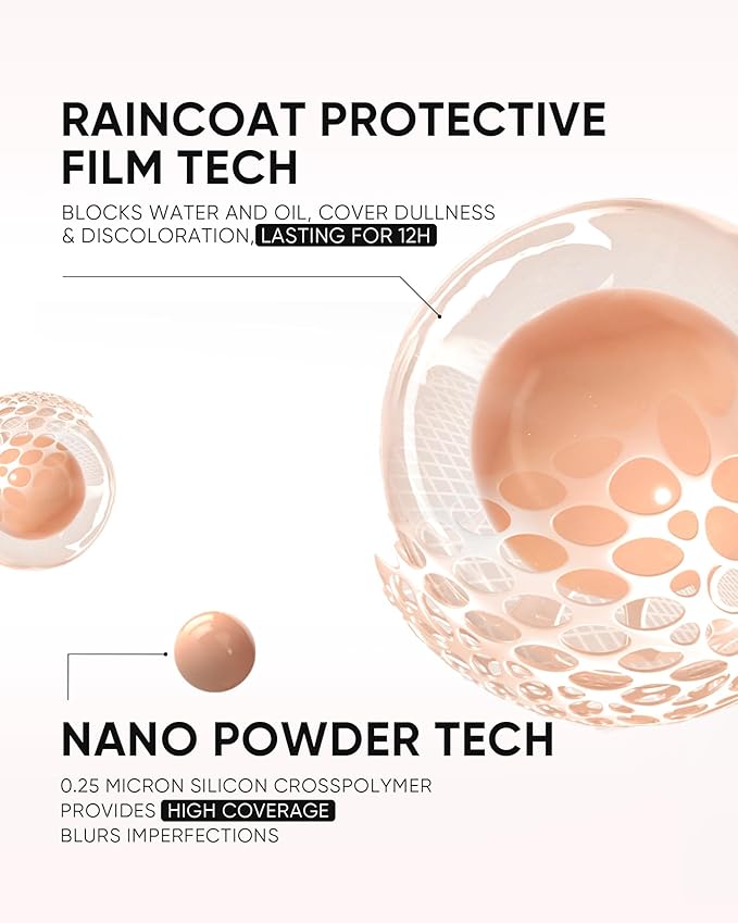 Full Coverage Cushion Foundation, Weightless, Skin Fit, Satin Glow Finish, Oil-Control Waterproof Foundation, Sweatproof Flawless BB Cream CC Korean Makeup,Tattoo Cover Up, Buildable(#13W Cream)