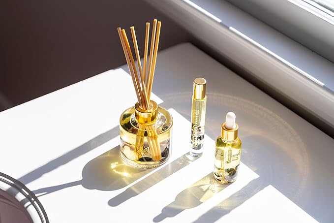 Crystal Infused Reed Diffuser, 4 OZ, Transformation - Amethyst Crystal Infused - Scents of Jasmine, Bergamot, Vanilla, & Cedar - Home Decor, House Warming, Valentine's Day Gift