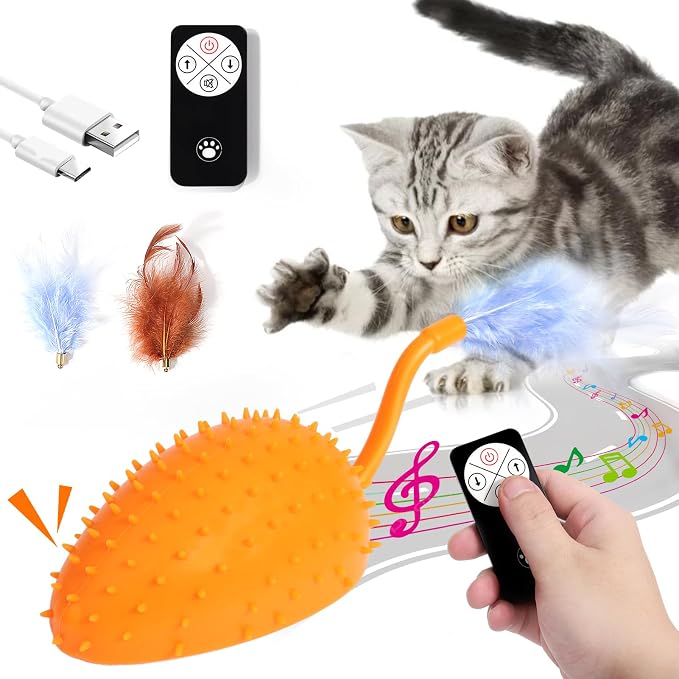 Silicone Interactive Dog Toys, Mouse Moving Dog Toy with Automatic Sensor