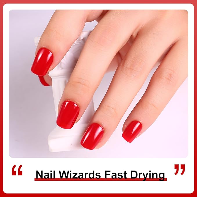 Major Dijit Quick Air Dry Nail Polish FireBrick Regular Nail Polish Non UV Gel Hema 0.34 fl oz.