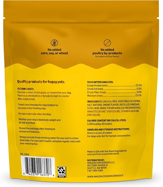 Amazon Basics Dog Treats Chicken and Waffle Bites 6oz (Previously Wag)