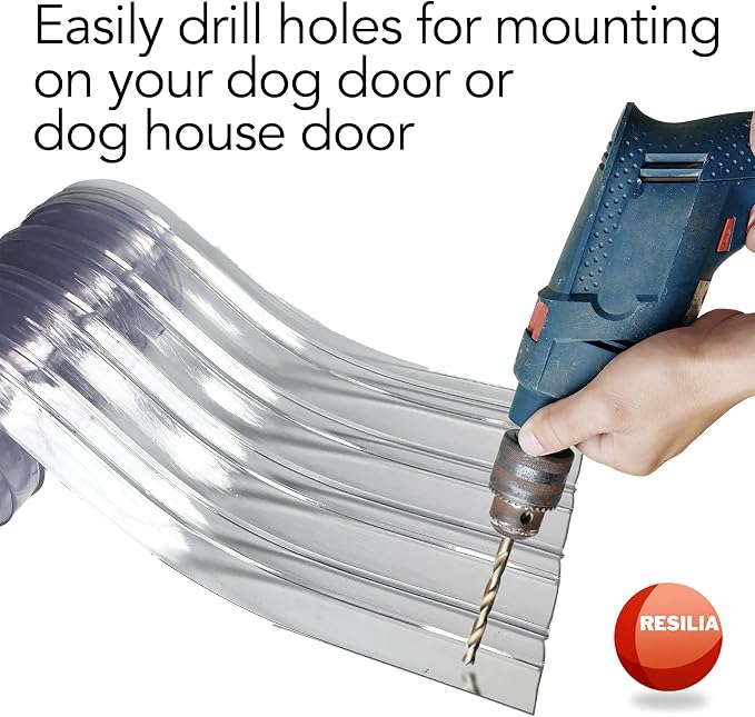 Plastic Vinyl Strip for DIY Dog or Cat Door - Doggie Door Replacement Strips, Doghouse or Kennel Door Flap, Pet Products and Supplies