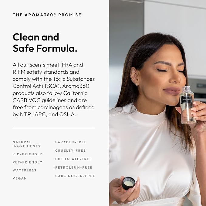 Aroma360 | Blue Diffuser Oil Blend | Luxury Essential Aromatherapy Reed Diffuser | Blue Cedar, Lavender and Eucalyptus | 4.1 fl oz 120mL