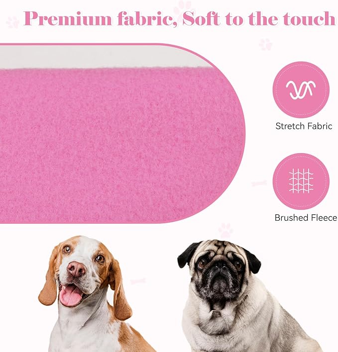 Dog Sweaters for Large Dogs,Dog Hoodie Sweater Solid Soft Brushed Fleece Pet Clothes Pet Hoodie Sweatshirt with Pocket(Pink-XL)
