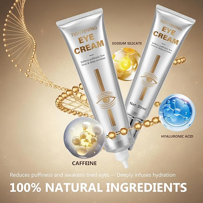 RQUXMT Eye Tightener Cream, Instant Eye Tightener for Puffy Eyes and Dark Circles, Temporary Eye Tightener to Smooth Under Eye Bags, Fine Lines and Wrinkles, Firming & Lifting Eye Gel