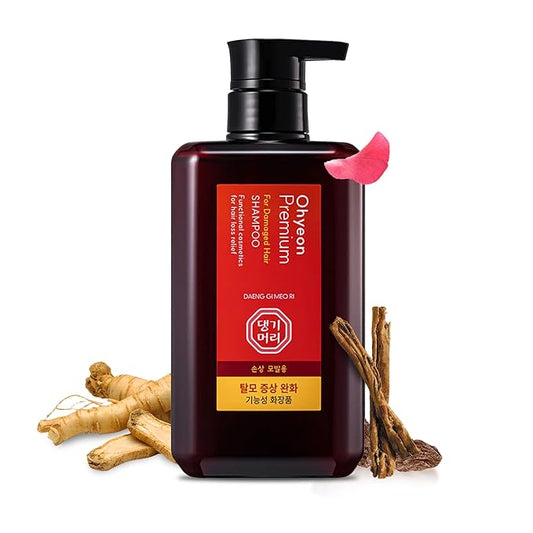 Daeng Gi Meo Ri - Ohyeon K-Beauty Hair Growth Shampoo | Herbal Power for Thinning, Damaged, Oily Hair | Scalp Care & Dandruff Relief with Ginseng, Salicylic Acid. 500ml/ 16.90 FL OZ