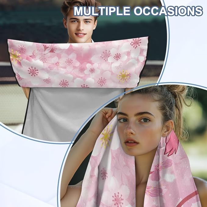 INSTANTARTS Cherry Blossom Axolotl Car Seat Cover Protector Sweat Towel Multi-Functional Car Towel
