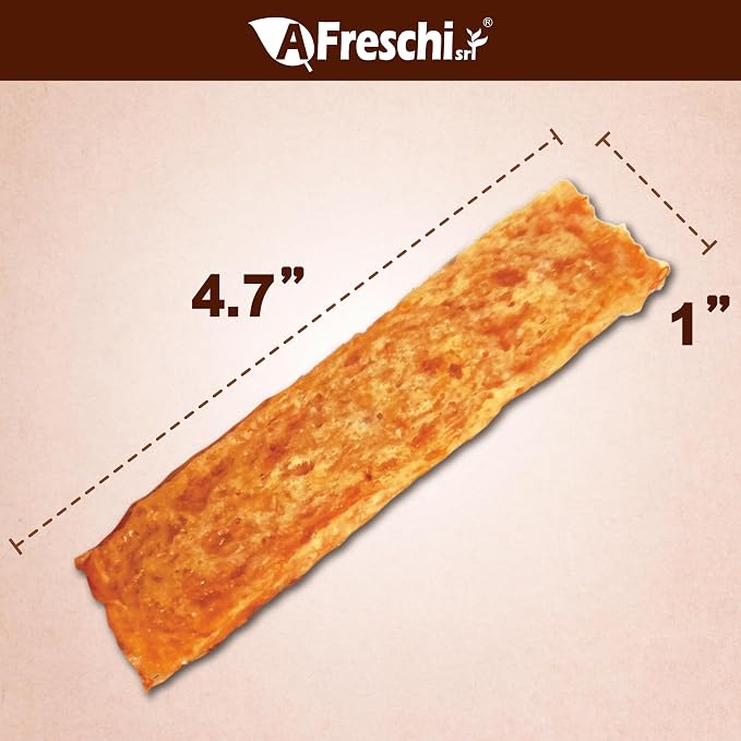 AFreschi Turkey Tendons Dog Treats, Sliced, 3.5 oz | Rawhide-Free Puppy Chews