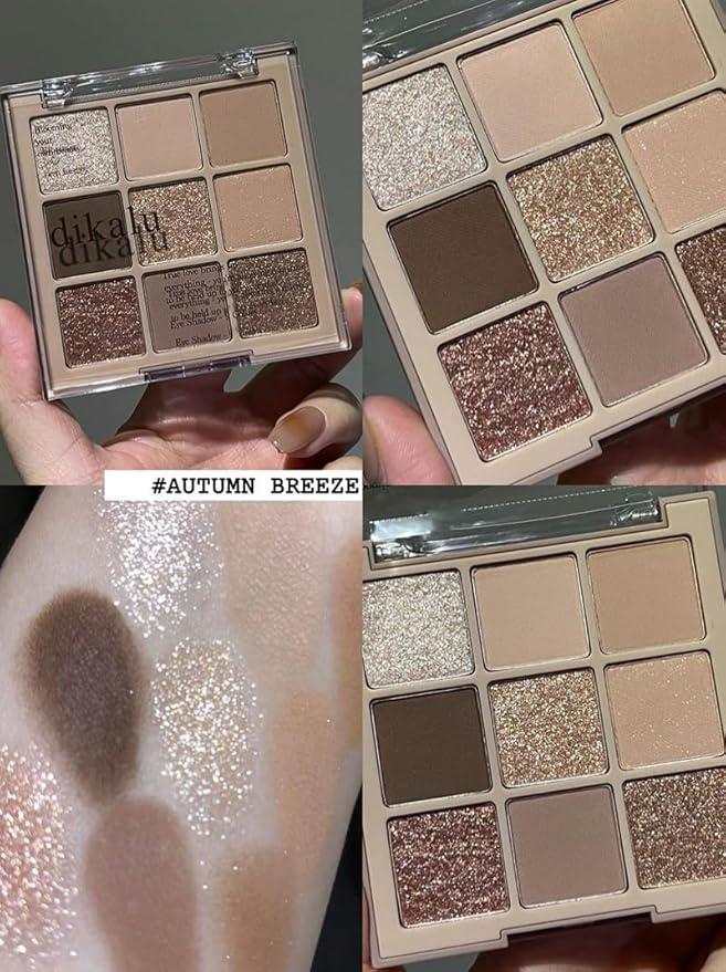 Kayswang 9 Colors Glitter Eyeshadow Makeup Palette, Eye Shadow Powder，Matte High Pigmented Colorful,Creamy Texture, Long LastingEyeshadow Powder Cosmetics,Natural Waterproof (05#)