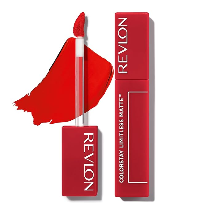Revlon ColorStay Limitless Matte Liquid Lipstick, Vegan Formula, No-Budge, Longwear Lip Color, Long Lasting, Lightweight/Comfortable, Waterproof, 010 Top Talent, 0.17 fl oz