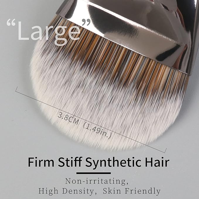 Liquid Foundation Brush, Flat Foundation Brush for Liquid Makeup, Make up Brush for Liquid Foundation, Flat Makeup Brush for Foundation, Makeup Brushes Foundation - White, 820