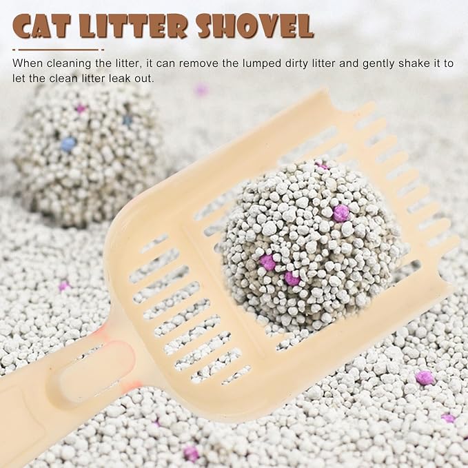 Milisten Cat Litter Box with Scoop Splash-Proof Kitten Litter Pan Medium Square Plastic Cat Toilet and Pet Housebreaking