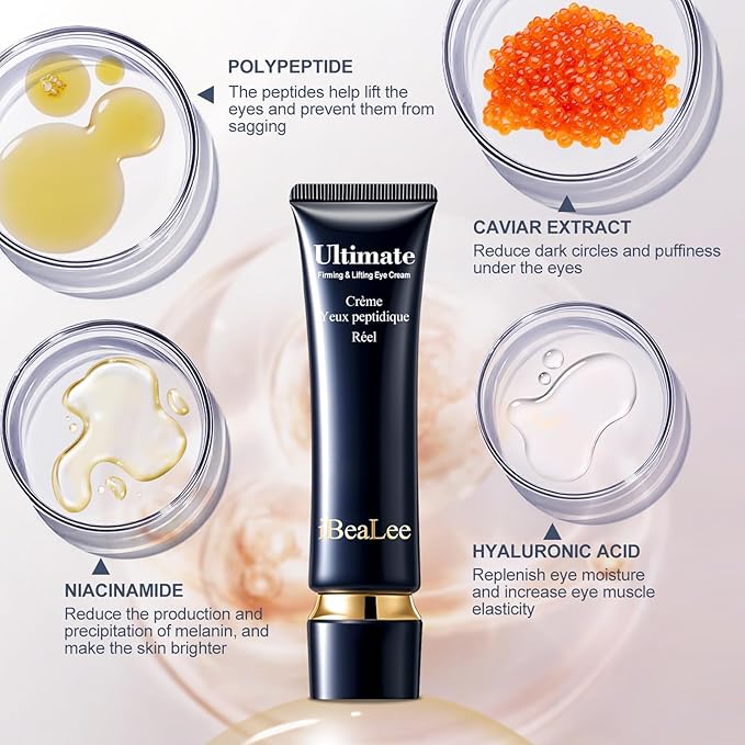 Temporary Tightener Eye Cream-Instantly Reduces Under- Bags, Dark Circles & Wrinkles, Anti-Aging with Retinol&Hyaluronic Acid, Under Eye Creams Suit Women Men Firm Smooth firming Non-Greasy- corrector