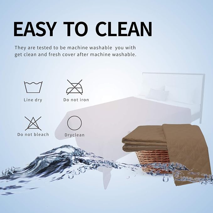 Easy-Going Waterproof Dog Bed Cover, Non-Slip Pet Blanket, 52x82in, Camel | Leakproof Couch Cover, Machine Washable Furniture Mattress Protector, Soft Sofa Mat For Dogs, Pet Friendly