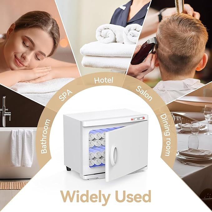 23L Hot Towel Warmer Spa, Large 2-in-1 Spa Towel Warmers for Facials Esthetician, Towel Warmer Cabinet Towel Heater for Barber, Salon(White)