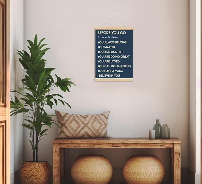 foedor Navy Health Positive Nurse Classroom Office Wall Art Decor,12x16 In | Affirmations Inspirational Wall Art Decor, Therapist Signs Wall Decor for Kids Teen Girls Room Bedroom Playroom Wall Decor