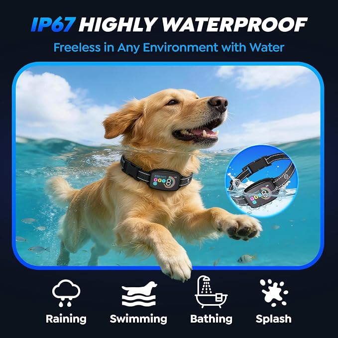 Dog Bark Collar for Large Medium Small Dogs,Smart Anti Barking