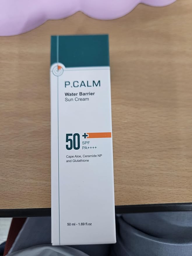 P.CALM Water Barrier Moisturizing Sun Cream Matte-Finish No White Cast SPF 50+ PA++++ Vegan Calming Moisture Daily Sunscreen for Dry Oily Sensitive Skin Korean Skincare 3.4 Fl Oz