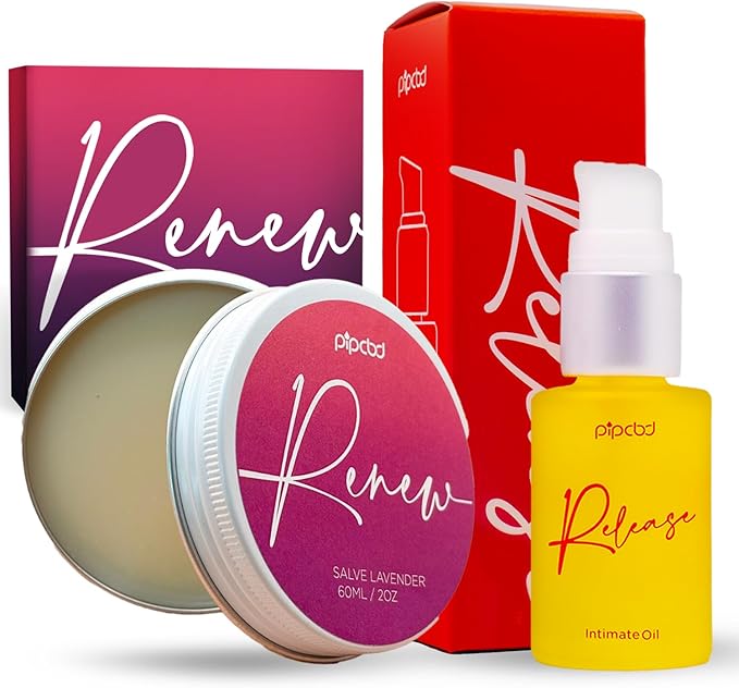 PIP Release Natural Arousal Oil for Women & Hemp Renew Salve – Stimulating, Hydrating, and Soothing for Enhanced Sensation and Skin Repair