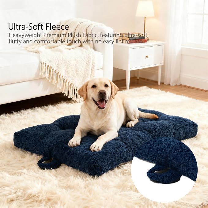 Washable Dog Couch Bed, Pet Sofa with Removable Cushion & Non-Slip Bottom, Orthopedic Plush Furniture for Medium/Large Dogs,Cat & Dog Loveseat.(Blue)