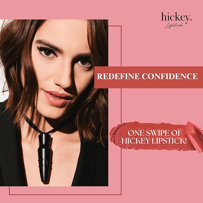 Hickey Lipstick Organic Nude Lipstick Refillable | Long Lasting Lipstick for Women up to 24-Hour, Hydrating & Moisturizing Shade, Lip Color for Women, Gluten-Free & Vegan with Highly Pigmented
