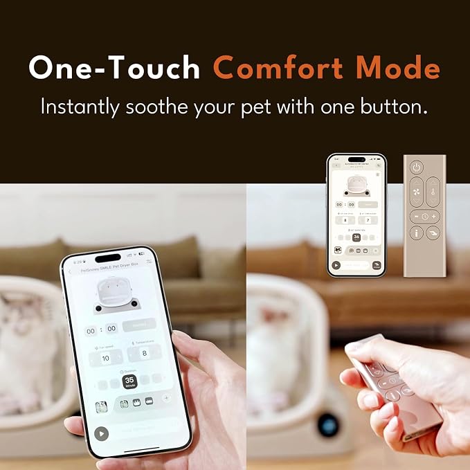 PetSnowy Pet Dryer Box - Safe Modular Design, 80L Large Space, Smart Temperature & App Control, 5 Sides Efficient Airflow, Ultra Quiet Cat and Dog Hair Dryer for Pet Grooming