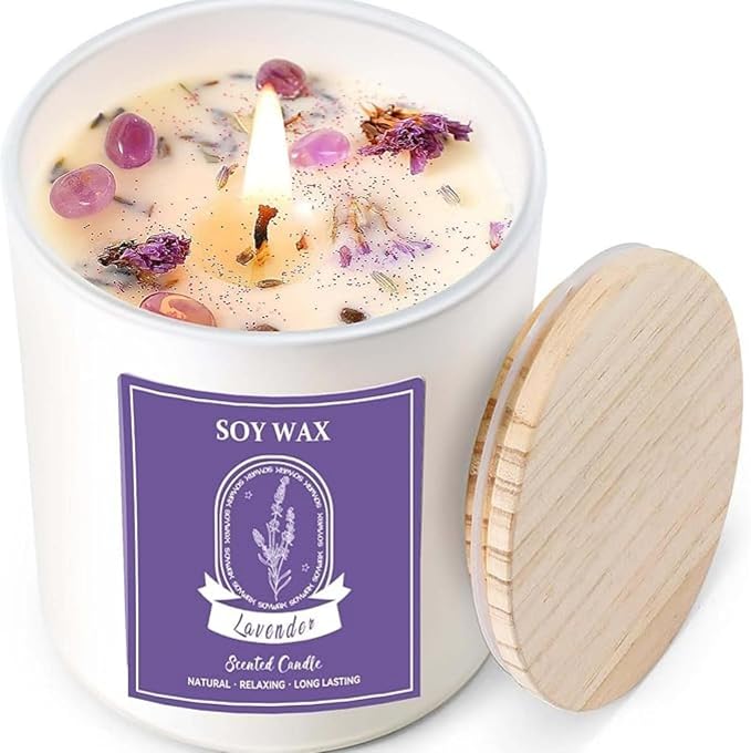Lavender Scented Candles for Women, 7oz Soy Candles for Home Scented, Birthday Gifts Mother's Day Candles, Suitable for Women